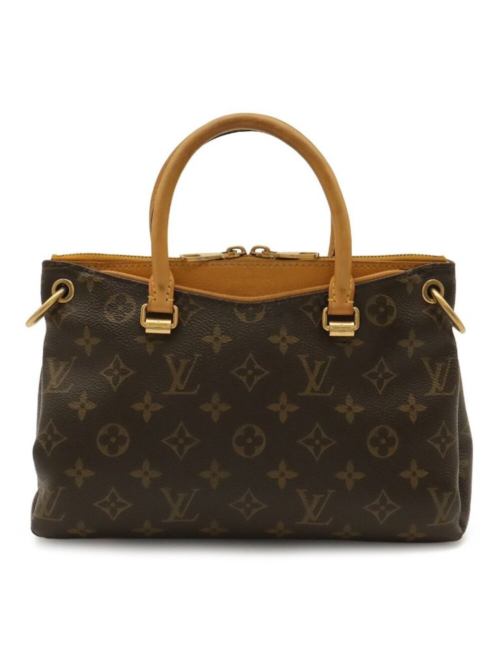 Louis Vuitton Monogram Pallas BB Handbag Leather Saffron Yellow Show